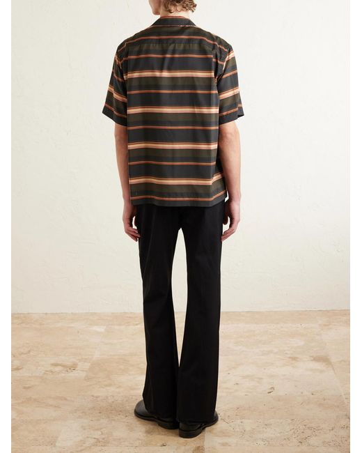 Sacai Multicolor Striped Satin Shirt for men