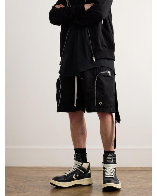 Rick Owens Black Natural X Converse Turbowpn Branded Leather High-top Trainers 7. for men