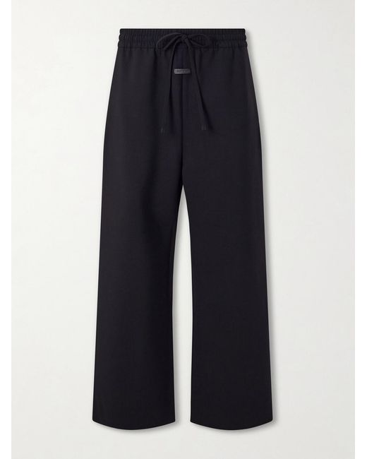 Fear Of God Blue Drawstring Wide-Leg Wool-Blend Trousers for men