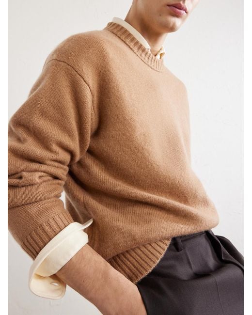 FRAME Brown Cashmere Sweater for men