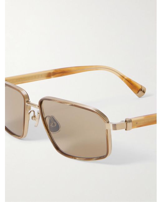 Brunello Cucinelli Natural Square-Frame-Tone Sunglasses for men