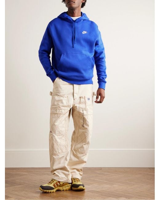 Nike Sportswear Club Hoodie aus Jersey aus einer Baumwollmischung mit Logostickerei in Blue für Herren