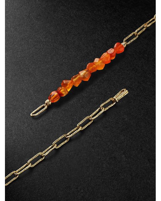 Healers Fine Jewelry Black Fire Recycled Cornelian Chain Necklace for men