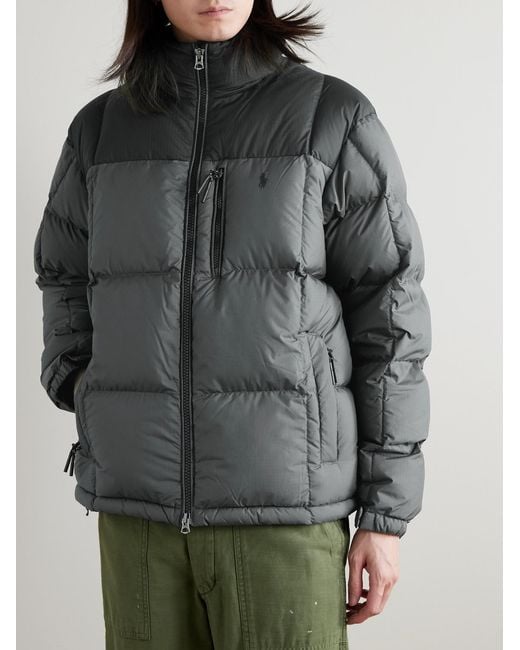 Polo Ralph Lauren Gray Gorham Quilted Ripstop Down Jacket for men