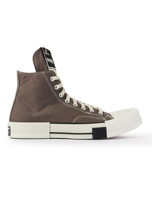 Rick Owens Brown Gray Converse Edition Turbodrk Chuck 70 Sneakers for men