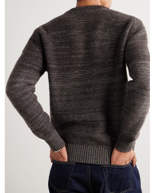 Yak, Wool And Cashmere-Blend Sweater di Altea in Gray da Uomo