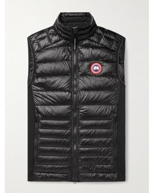 Canada Goose Black Hybridge Lite Slim-Fit Quilted Shell Down Gillet for men