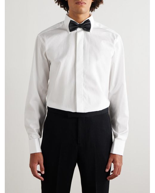 Gatsby Cotton-Poplin Shirt di Favourbrook in White da Uomo