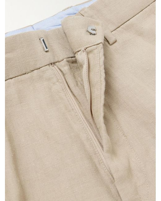 Polo Ralph Lauren Schmal zulaufende Anzughose aus Leinen in Natural für Herren