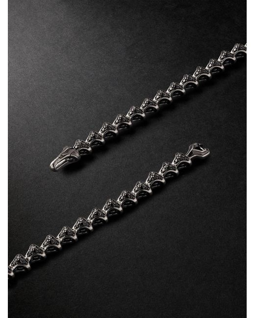 David Yurman Black Armory Sterling Silver Diamond Necklace for men