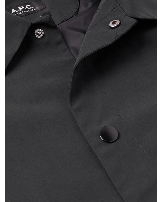 A.P.C. Black Regis Logo-embroidered Shell Jacket for men