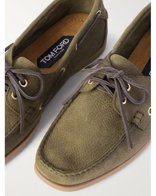 Tom Ford Robin Bootsschuhe aus Nubukleder in Green für Herren