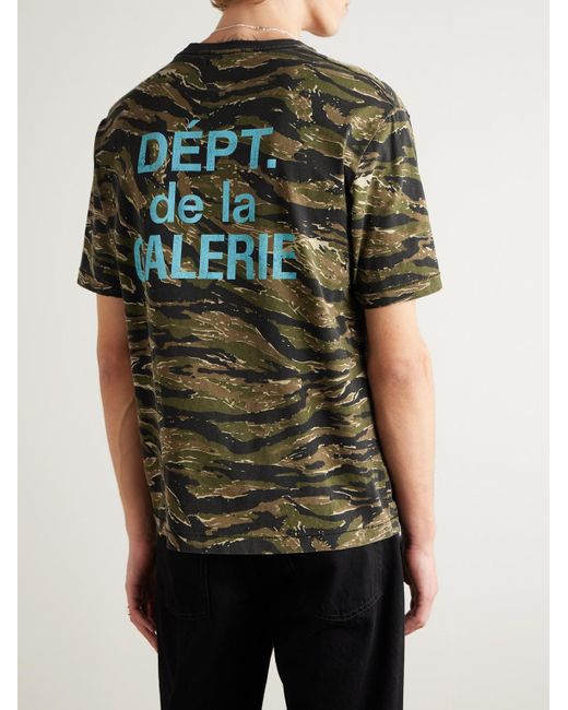 GALLERY DEPT. Green French Camouflage Logo-Print Cotton-Jersey T-Shirt for men