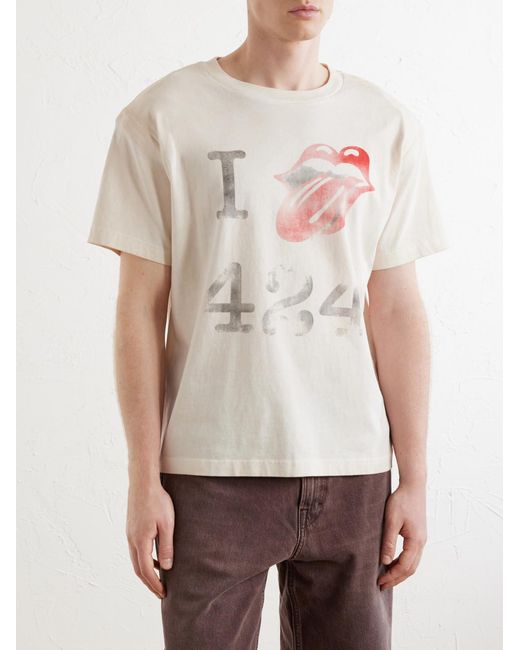 424 Natural I Love Printed Cotton-Jersey T-Shirt for men