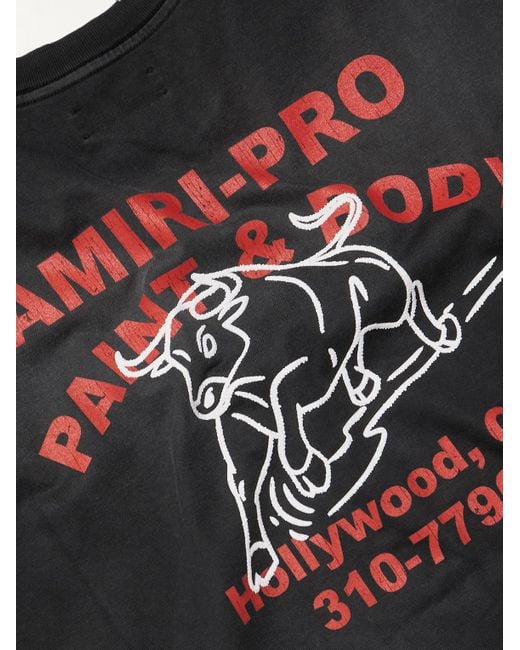 Amiri Black Bull Oversized T-Shirt for men