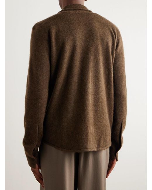 The Row Brown Lautaro Virgin Wool And Cashmere-Blend Cardigan for men