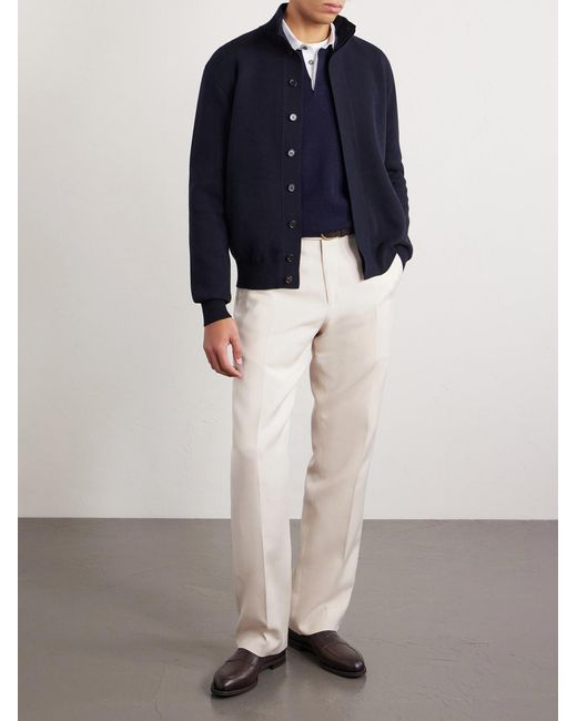 Dunhill Blue Cotton And Cashmere-blend Jacket for men