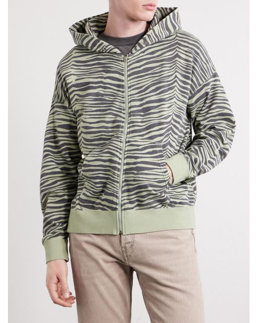 Visvim Gray Jumbo Printed Cotton Zip-up Hoodie for men