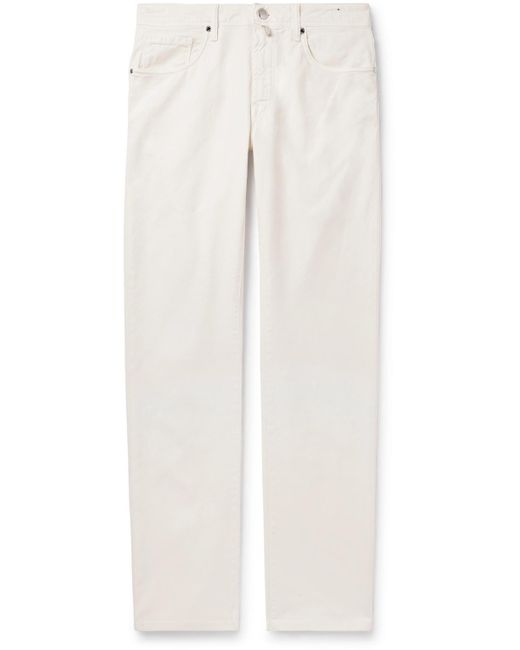 Incotex White Straight-leg Jeans for men