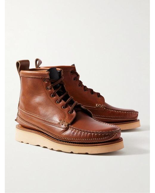 Yuketen Brown Maine Guide Leather Boots for men