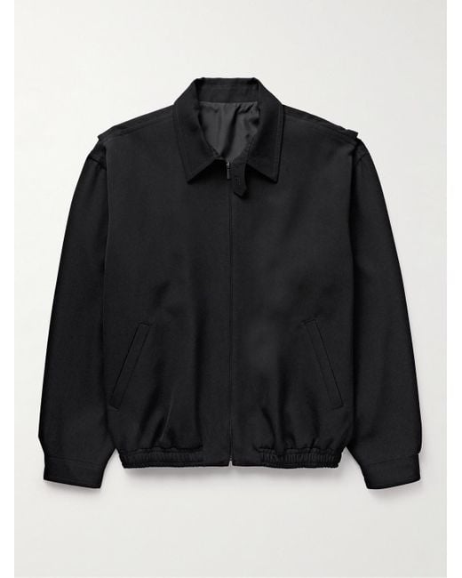 The Row Ronan Wool twill Blouson Jacket in Black for Men Lyst UK