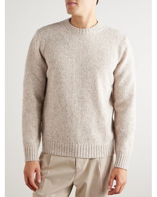 Eleventy Natural Slim-Fit Wool Sweater for men