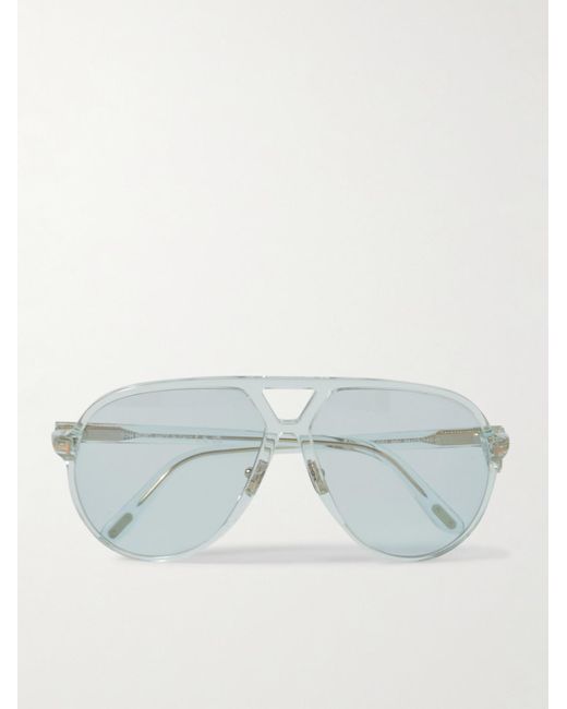 Tom Ford Blue Bertrand Aviator-style Acetate Sunglasses for men