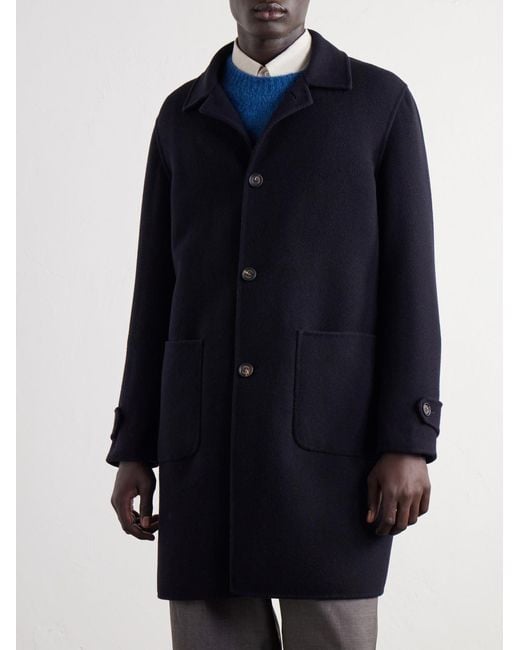 Eleventy Blue Wool Coat for men
