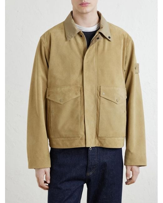 Stone Island Natural Ghost Split-Leather Jacket for men