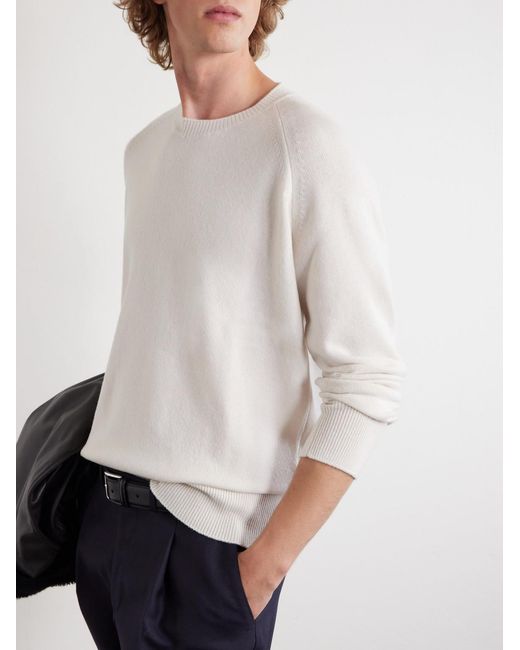 Eleventy White Wool Sweater for men
