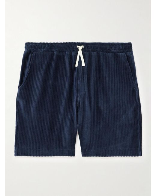 Oliver Spencer - Osborne Straight-Leg Striped Organic Linen Shorts - Blue  Oliver Spencer