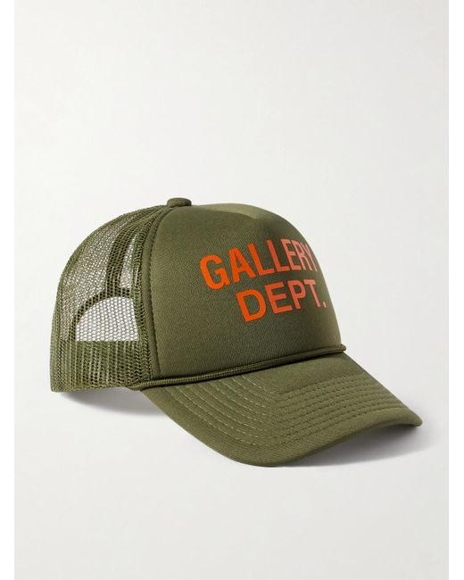 GALLERY DEPT. Green Logo-print Foam And Mesh Trucker Cap for men