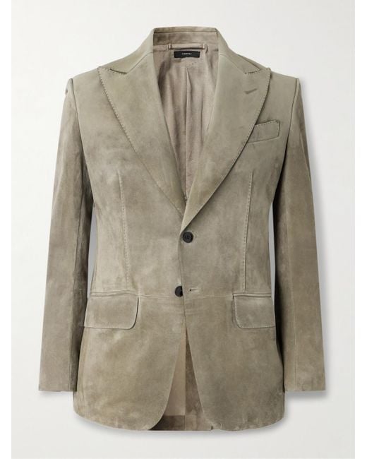 Tom Ford Natural Dyllan Suede Blazer for men