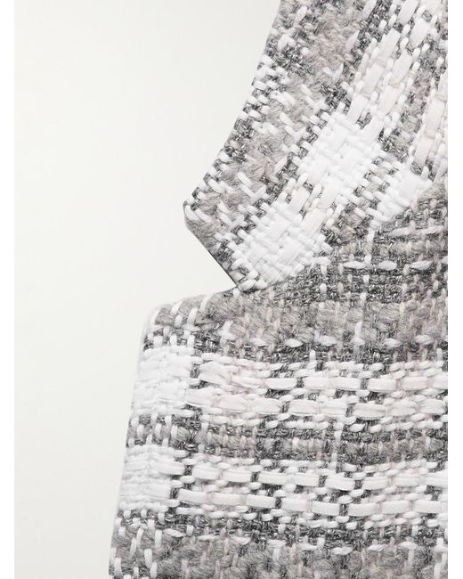 Thom Browne Gray Checked Wool Blazer for men