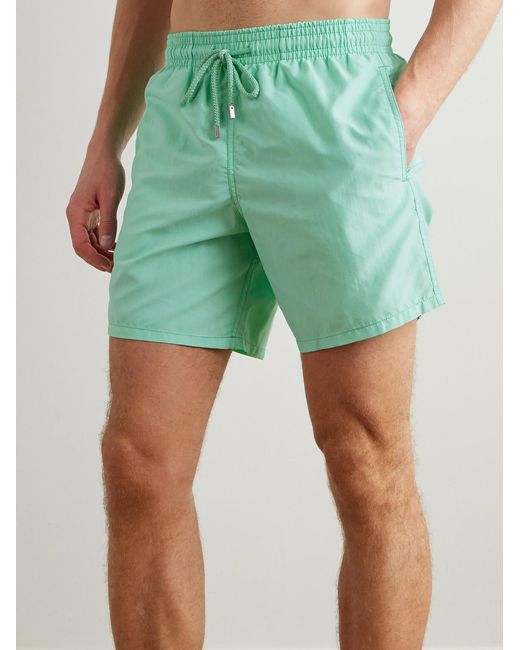 Vilebrequin Green Moorea Straight-Leg Mid-Length Econyl Swim Shorts for men