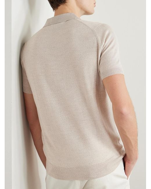 John Smedley White Payton Slim-Fit Wool Polo Shirt for men