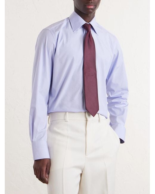 Tom Ford Blue Cotton-poplin Shirt for men