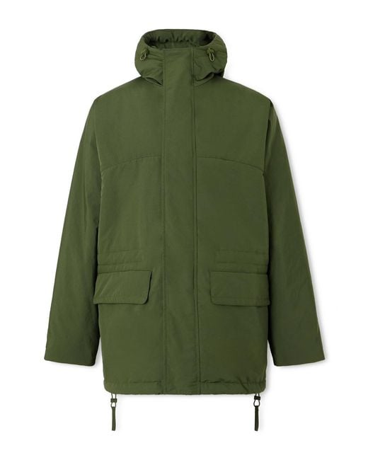 Laminar Green Padded Shell Hooded Parka for men