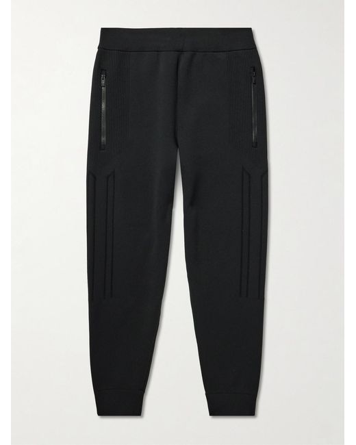 Fusalp Black Cyrion Tapered Double-Faced Wool-Blend Sweatpants for men