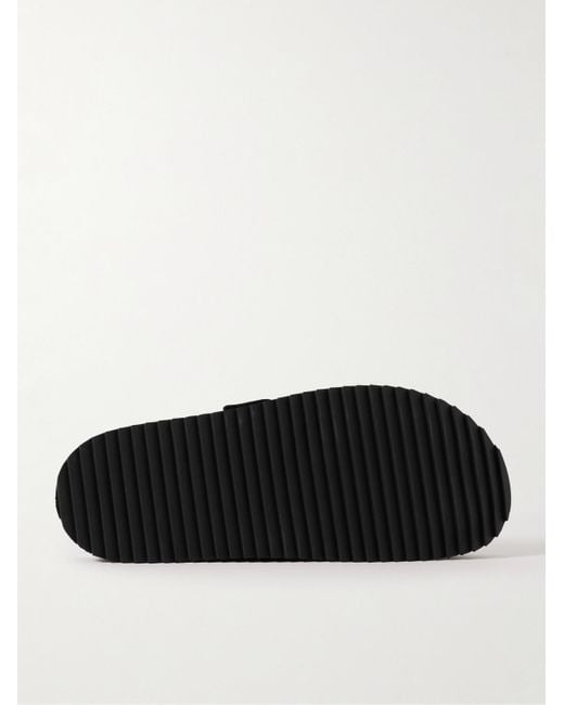 Mr P. Black Suede Mules for men