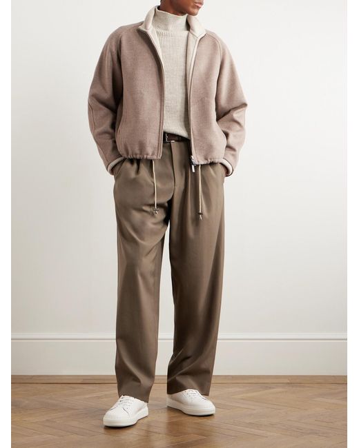 STÒFFA Natural Reversible Brushed-Wool Jacket for men