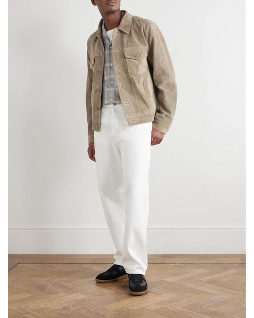 Officine Generale Natural Leonide Suede Jacket for men