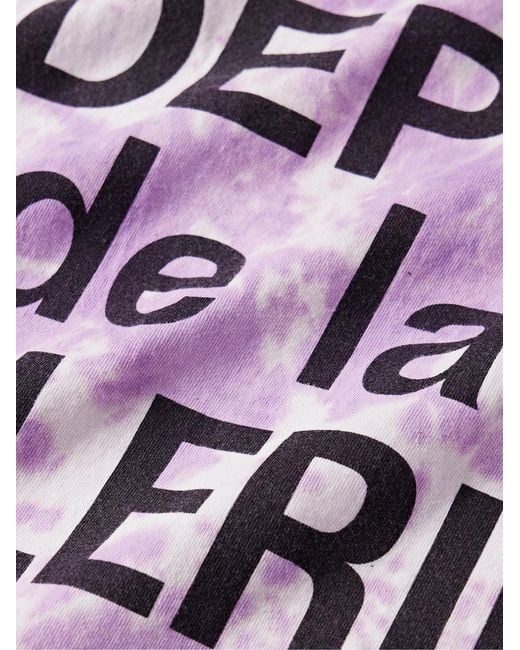 GALLERY DEPT. Pink Tie-Dyed Logo-Print Cotton-Blend Jersey T-Shirt for men