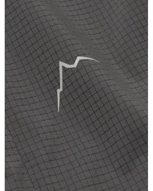 CAYL Gray Flow Logo-print Ripstop Half-zip Hooded Jacket for men