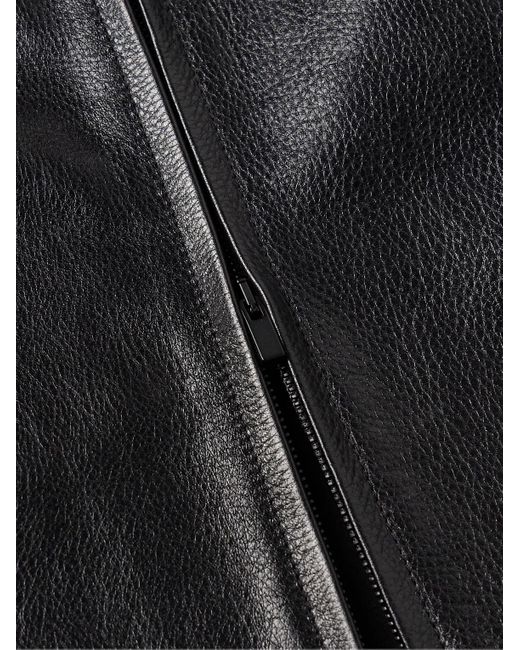 Fear Of God Black Full-Grain Leather Jacket for men