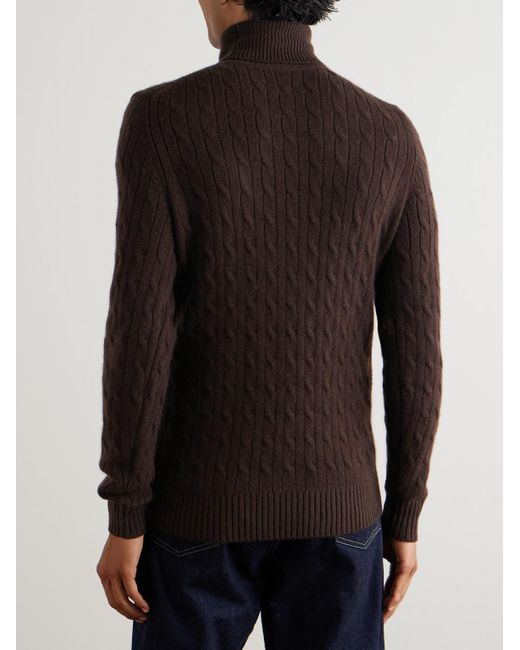Pullover Slim-Fit A Collo Alto di Allude in Red da Uomo