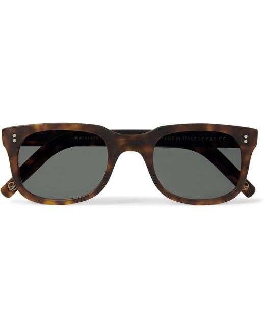 Kingsman Black Culter And Gross Square-frame Matte Tortoiseshell Acetate Sunglasses for men