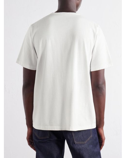 J.W. Anderson White Logo-Embroidered Cotton-Jersey T-Shirt for men