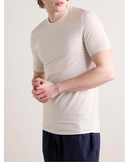 Zimmerli of Switzerland White Pureness Stretch-micro Modal T-shirt for men