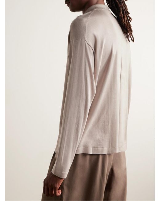 The Row Natural Djon Wool Polo Shirt for men